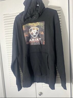 Ariat Black Pullover Hoodie with Camouflage Graphic